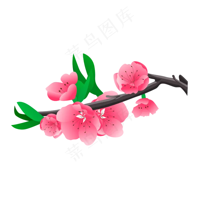 矢量免扣卡通花朵