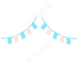 儿童节可爱彩旗装饰