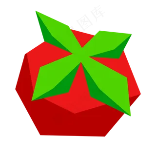 创意几何不规则番茄PNG