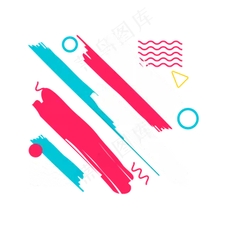 618电商几何渐变装饰素材矢量