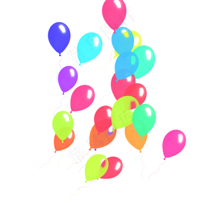 气球六一儿童节喜庆庆祝装饰(2000X2000(DPI:300))psd模版下载