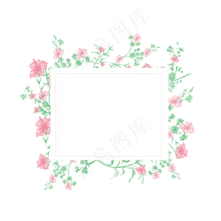 夏日边框花朵花纹边框