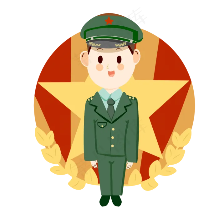 中国解放军(3000X3000(DPI:300))psd模版下载