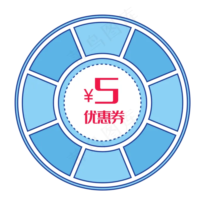 电商优惠券(2000*2000px 300 dpi )ai矢量模版下载
