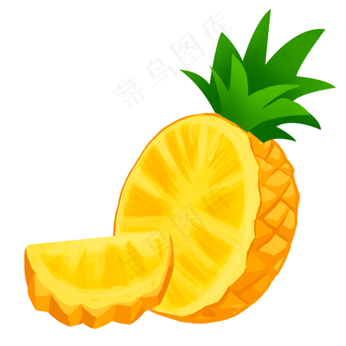 新鲜水果菠萝插画