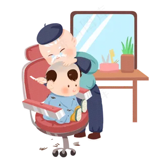 二月二龙抬头理发,免抠元素