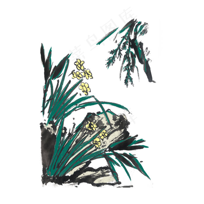 端午节花草手绘插画