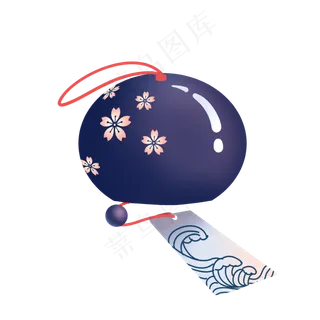 日式樱花彩釉风铃