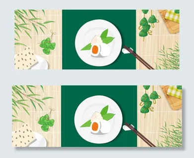 端午节美食促销小清新电商banner 端午节美食促销小清新电商banner