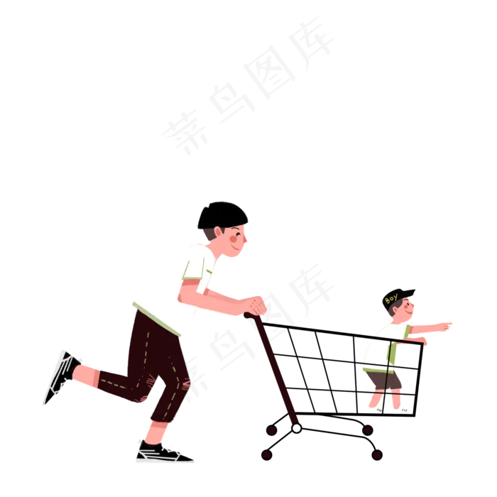 卡通父子(2000X2000(DPI:300))psd模版下载