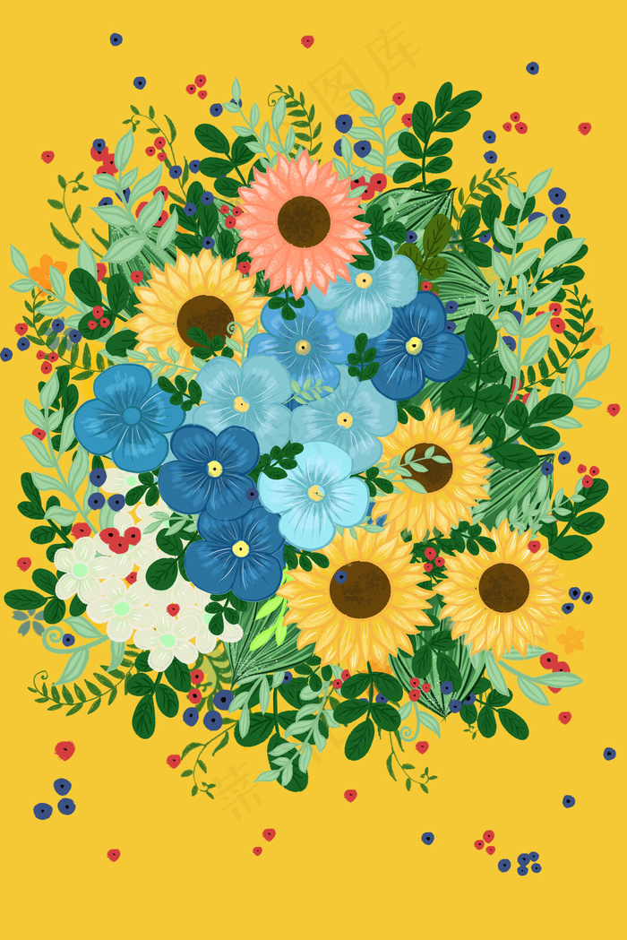 春游夏季小清新花团花束