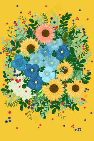 春游夏季小清新花团花束