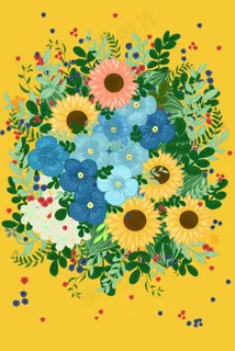 春游夏季小清新花团花束 春游夏季小清新花团花束