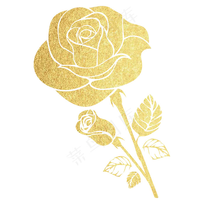情人节爱情烫金玫瑰(3544*3544px 300 dpi )ai矢量模版下载