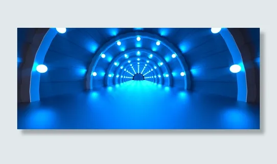 未来风酷炫光感隧道空间