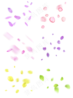 漂浮的花瓣套图五彩斑斓的花瓣飘