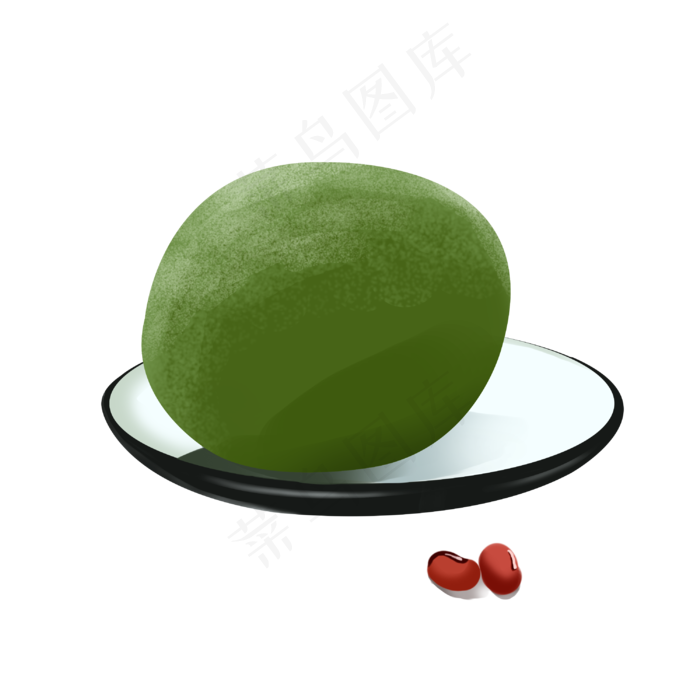 简约清明节手绘青团(3000X3000(DPI:300))psd模版下载