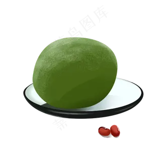 简约清明节手绘青团