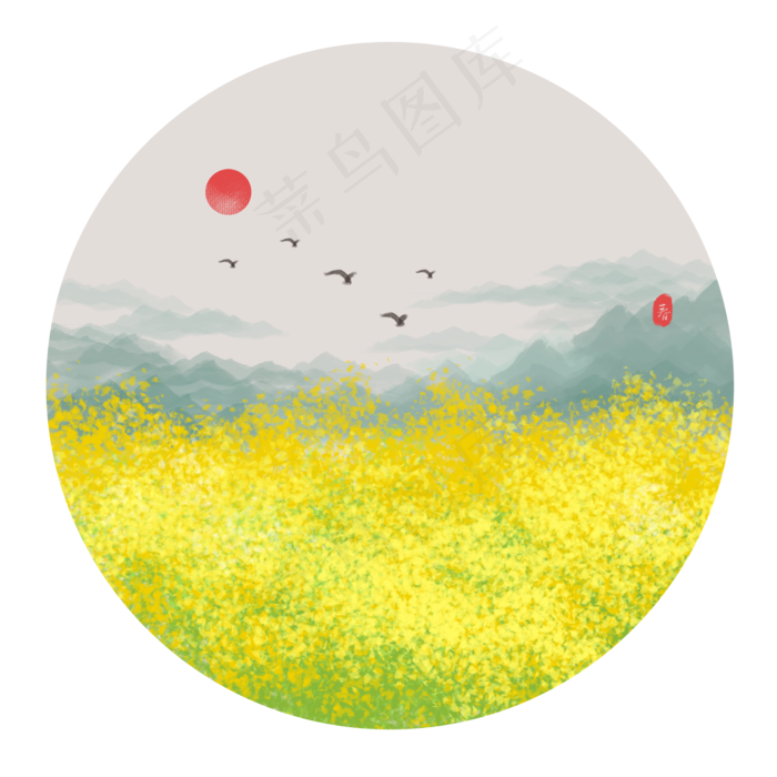 手绘水彩春天植物下载,免抠元素(2000X2000(DPI:300))psd模版下载