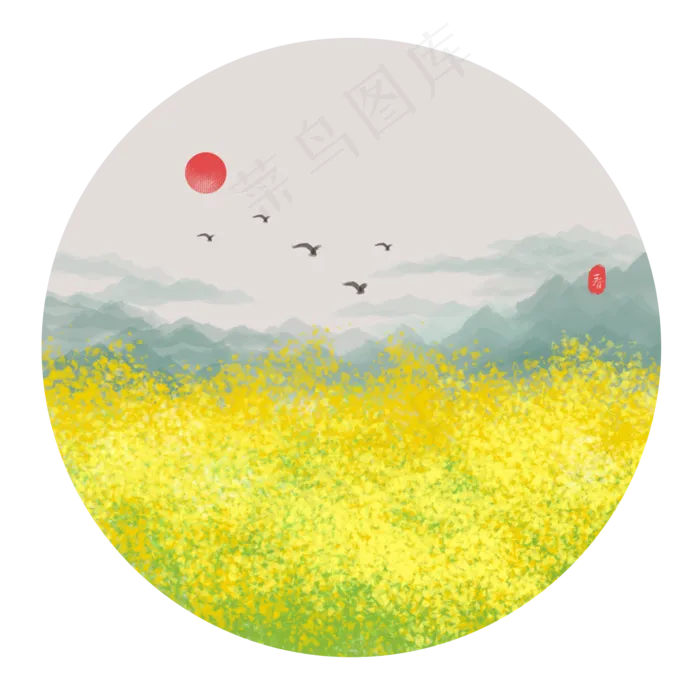 手绘水彩春天植物下载,免抠元素(2000X2000(DPI:300))psd模版下载