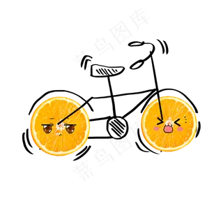 自行车橙子表情包