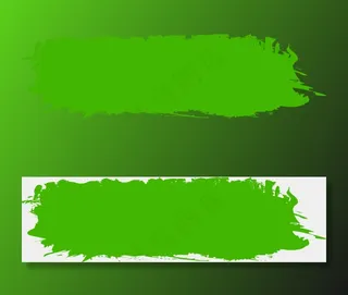 绿色不规则笔刷素材图