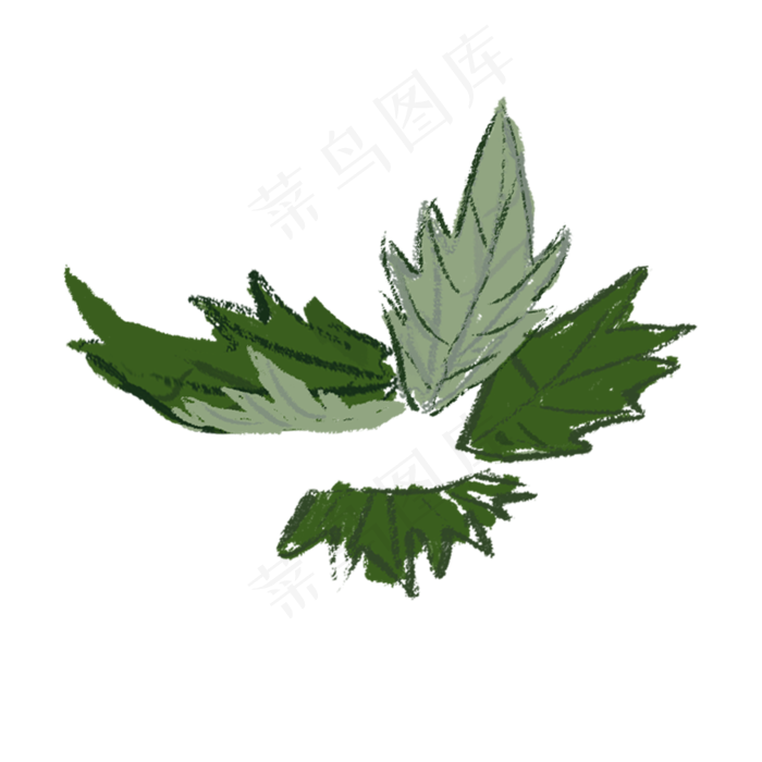 一些手绘的卡通艾草免抠图(2000X2000)