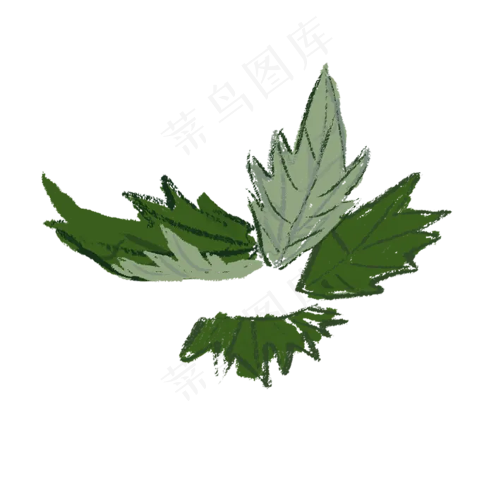 一些手绘的卡通艾草免抠图(2000X2000)