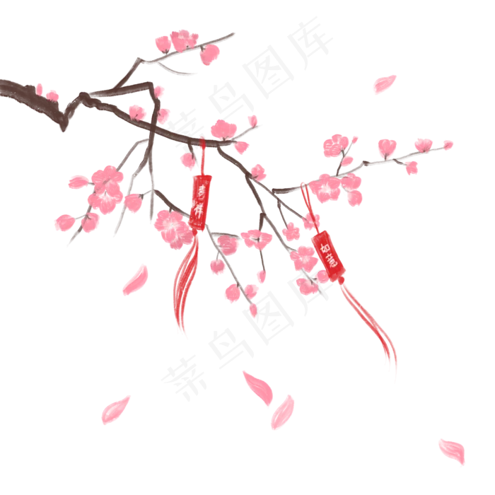 古风梅花枝头(2000X2000(DPI:300))psd模版下载