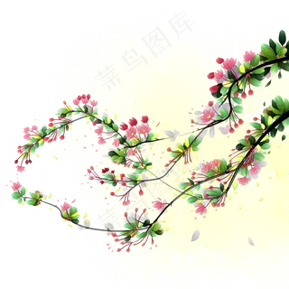 春季花开西府海棠繁花花卉植物插