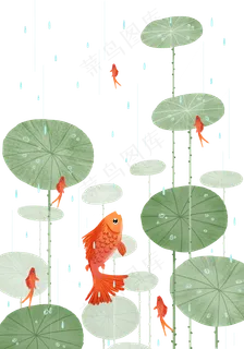 二十四节气雨水,免抠元素 二十四节气雨水,免抠元素