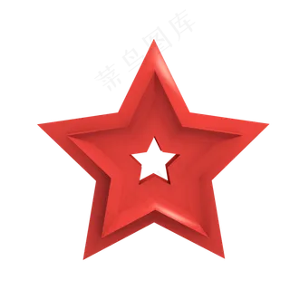 建党节红色五角星,免抠元素