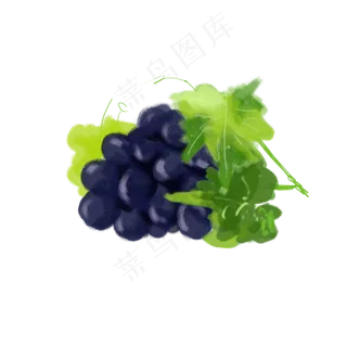 水彩小清新水果葡萄