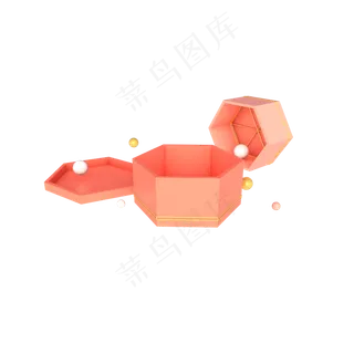 母亲节C4D立体几何3D礼盒装饰