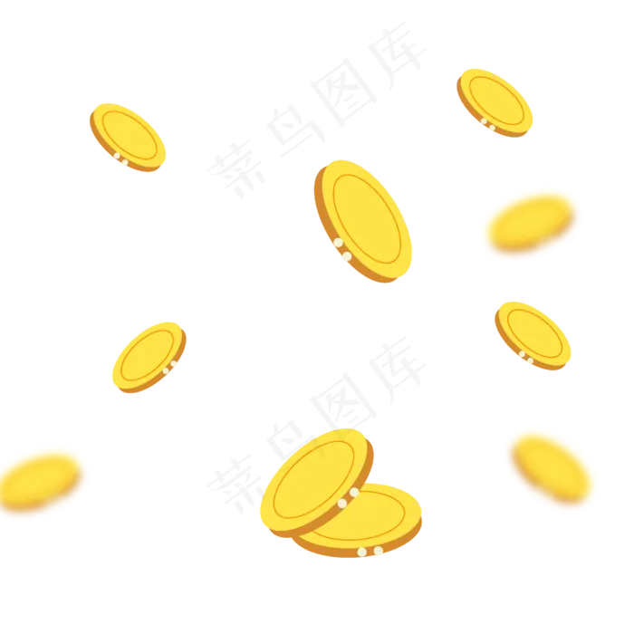 金黄色漂浮钱币618年中大促(2000X2000(DPI:300))ai矢量模版下载