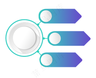 蓝色圆形分类图标,免抠元素