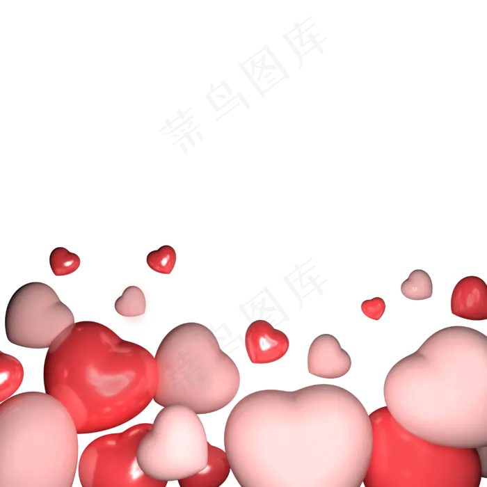 c4d立体爱心免费下载,免抠元素(3000*3000px 300 dpi )
