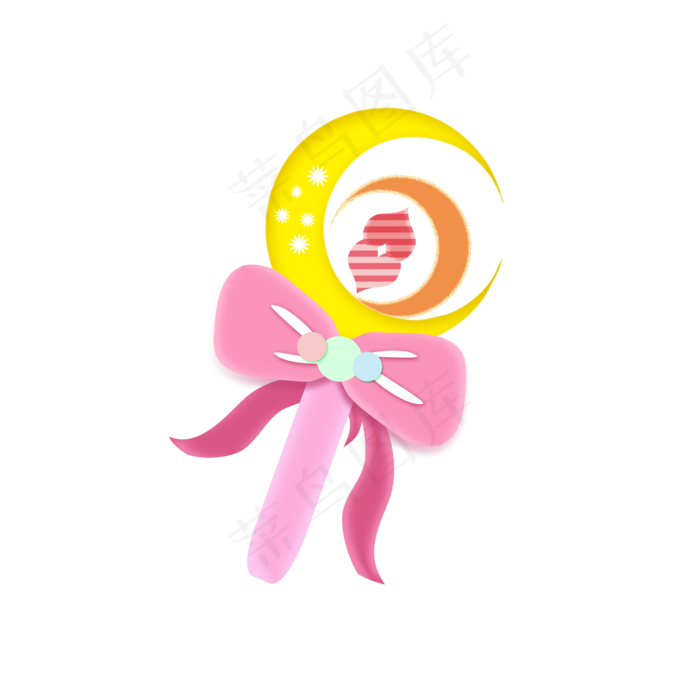 儿童玩具之少女心月亮魔法棒仙女,免抠元素