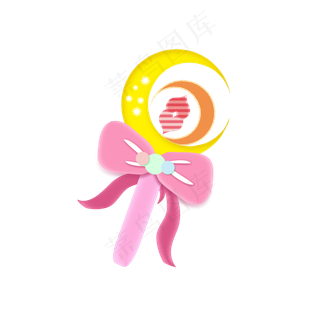 儿童玩具之少女心月亮魔法棒仙女,免抠元素