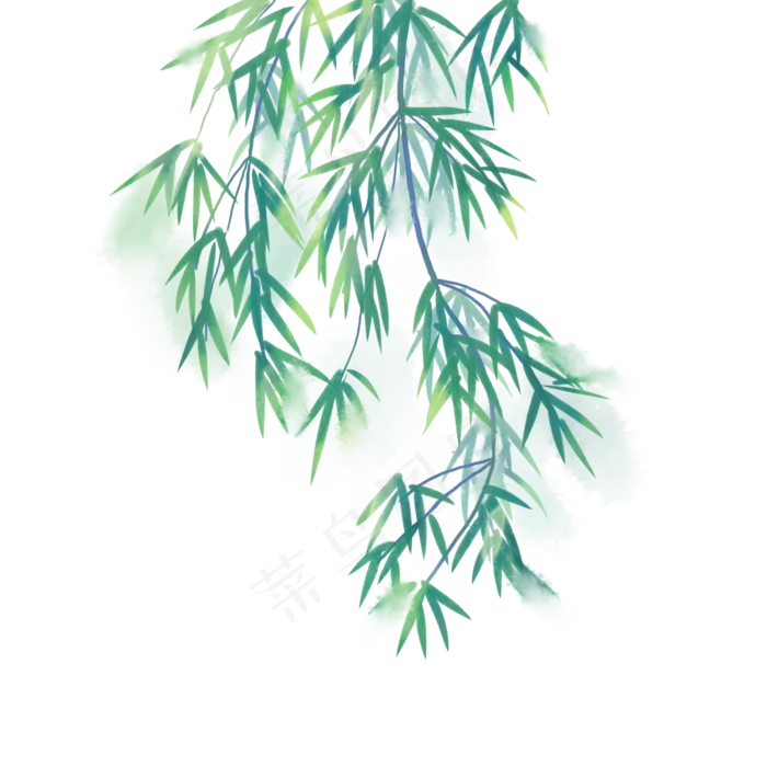 卡通手绘中国风竹子(2000X2000(DPI:300))psd模版下载