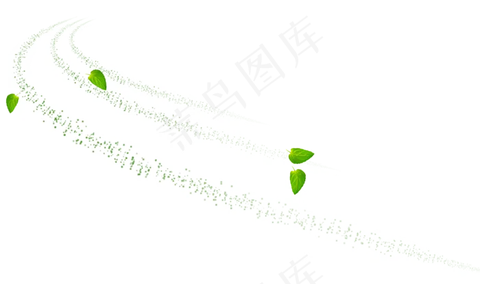 风吹绿叶,免抠元素(1523*900px 300 dpi )psd模版下载