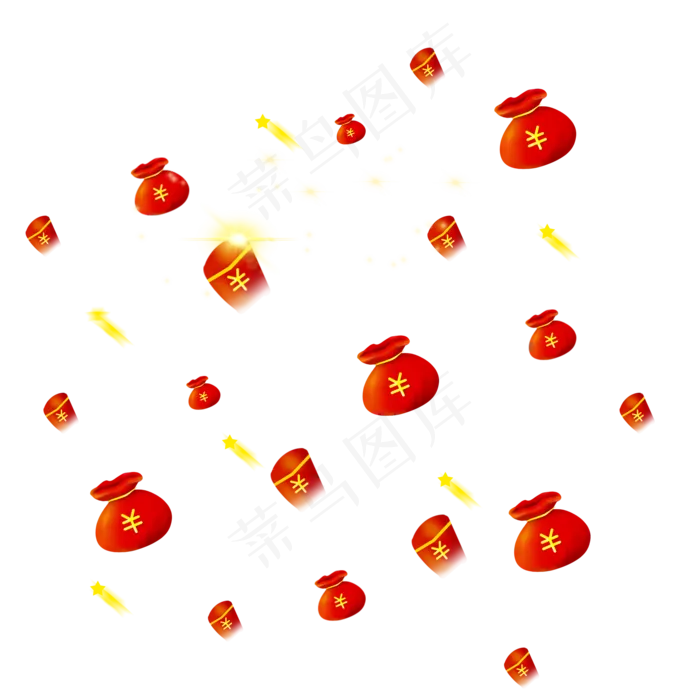 漂浮优惠券钱包金币,免抠元素(2000*2000px 300 dpi )ai矢量模版下载
