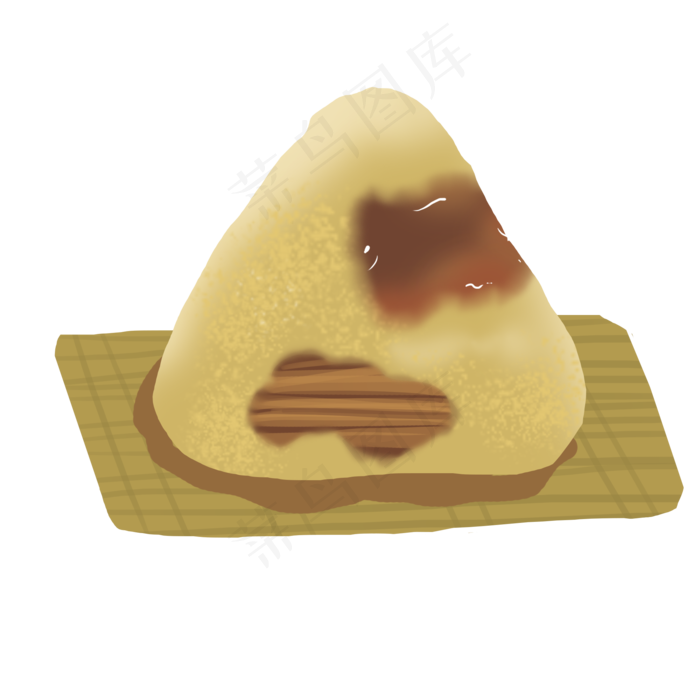 打开的肉粽png元素