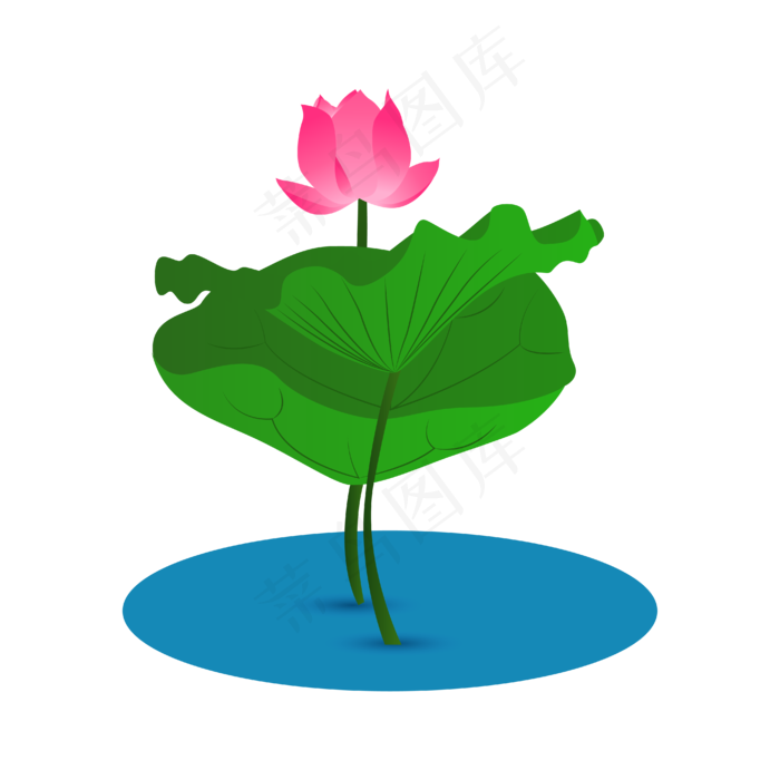 矢量卡通粉色莲花(4167*4167px 300 dpi )ai矢量模版下载