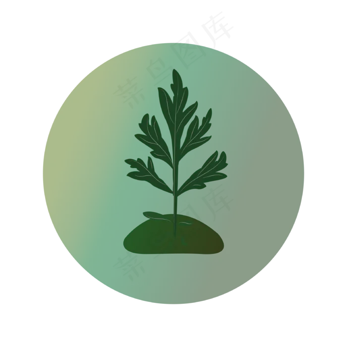 端午节艾草装饰图(3333*3333px 300 dpi )ai矢量模版下载