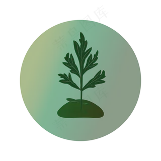 端午节艾草装饰图