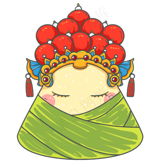 国潮京剧打扮粽子