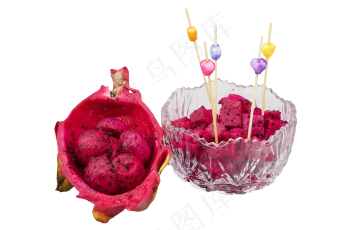 切块火龙果水果(3984*2656px 300 dpi )