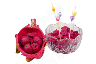 切块火龙果水果