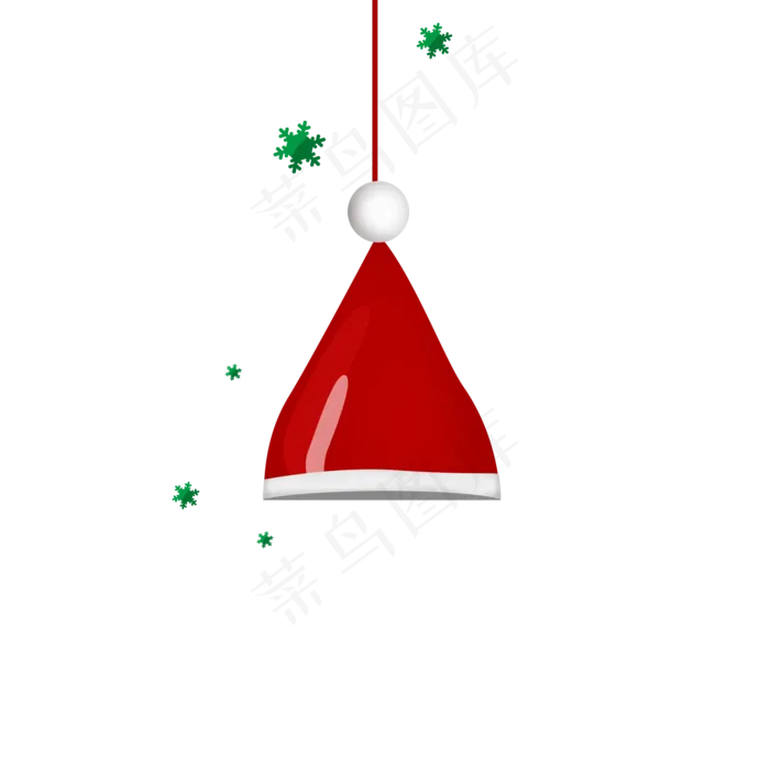 卡通圣诞帽圣诞装饰,免抠元素(2000X2000(DPI:300))psd模版下载